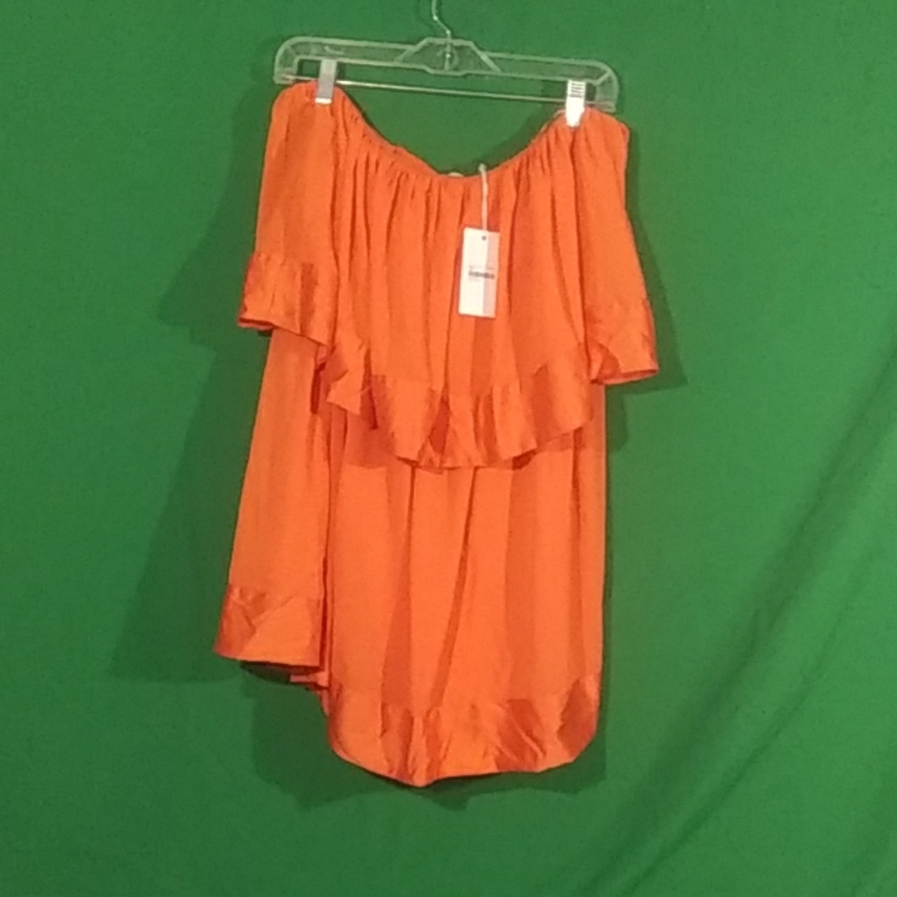NWT Lulumari L orange strapless mini dress - Picture 1 of 8